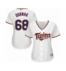 Women's Minnesota Twins #68 Randy Dobnak Authentic White Home Cool Base Baseball Player Jersey