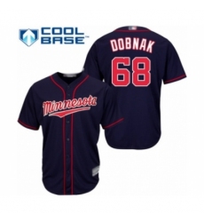 Youth Minnesota Twins #68 Randy Dobnak Authentic Navy Blue Alternate Road Cool Base Baseball Player Jersey