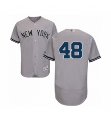 Men's New York Yankees #48 Tommy Kahnle Grey Road Flex Base Authentic Collection Baseball Player Jersey