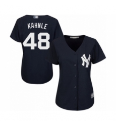 Women's New York Yankees #48 Tommy Kahnle Authentic Navy Blue Alternate Baseball Player Jersey