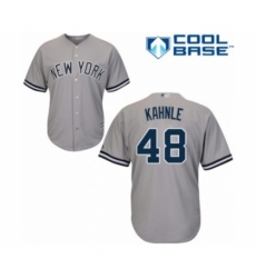 Youth New York Yankees #48 Tommy Kahnle Authentic Grey Road Baseball Player Jersey