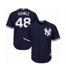 Youth New York Yankees #48 Tommy Kahnle Authentic Navy Blue Alternate Baseball Player Jersey