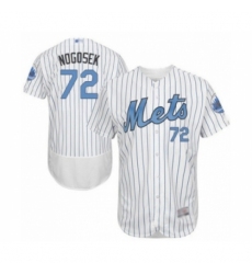 Men's New York Mets #72 Stephen Nogosek Authentic White 2016 Father's Day Fashion Flex Base Baseball Player Jersey