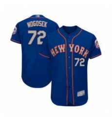 Men's New York Mets #72 Stephen Nogosek Royal  Gray Alternate Flex Base Authentic Collection Baseball Player Jersey