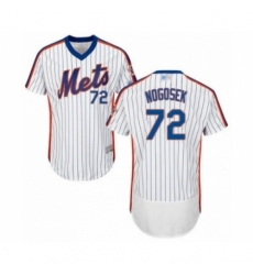 Men's New York Mets #72 Stephen Nogosek White Alternate Flex Base Authentic Collection Baseball Player Jersey