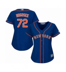 Women's New York Mets #72 Stephen Nogosek Authentic Royal Blue Alternate Road Cool Base Baseball Player Jersey