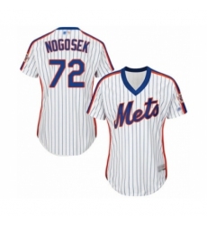 Women's New York Mets #72 Stephen Nogosek Authentic White Alternate Cool Base Baseball Player Jersey