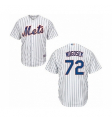 Youth New York Mets #72 Stephen Nogosek Authentic White Home Cool Base Baseball Player Jersey